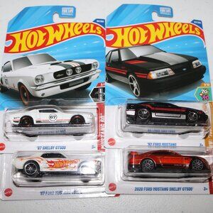 Hot Wheels lot of 4 Hot Wheels Mustang variety series